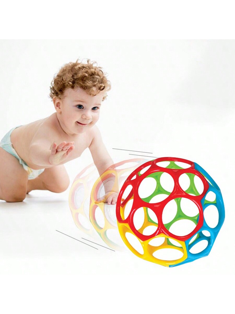 Montessori Learning Toy BPAFree Baby Sensory Rattle Ball Soft Textured Grasping Toy With Spin Rings 2