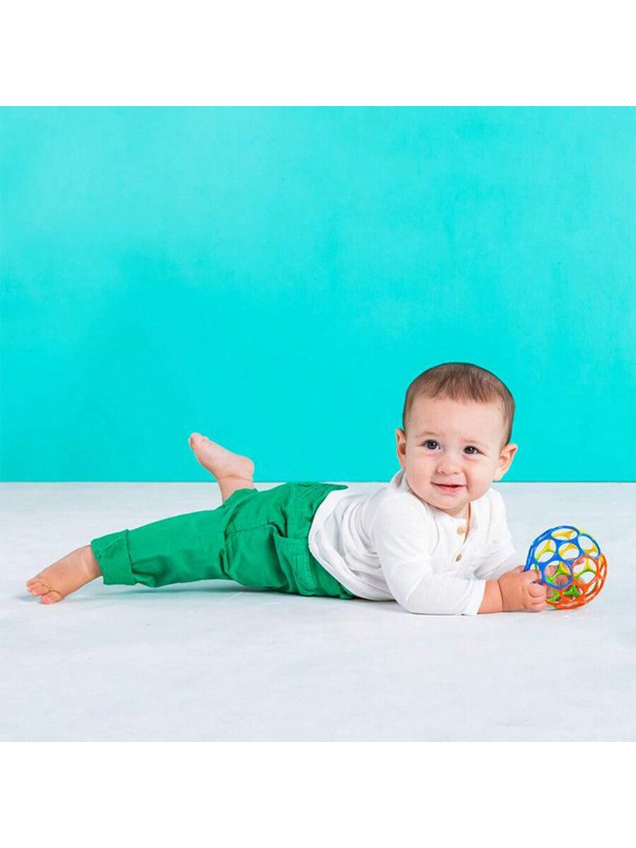 Montessori Learning Toy BPAFree Baby Sensory Rattle Ball Soft Textured Grasping Toy With Spin Rings 1