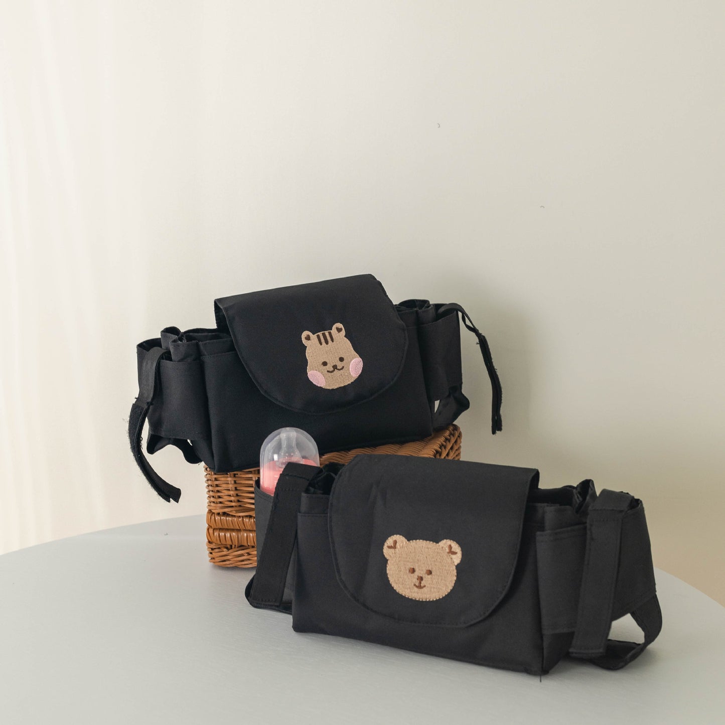 Portable Baby Stroller Organizer For Carriages Newborn Trolley Travel Bag With Cup Holder 4