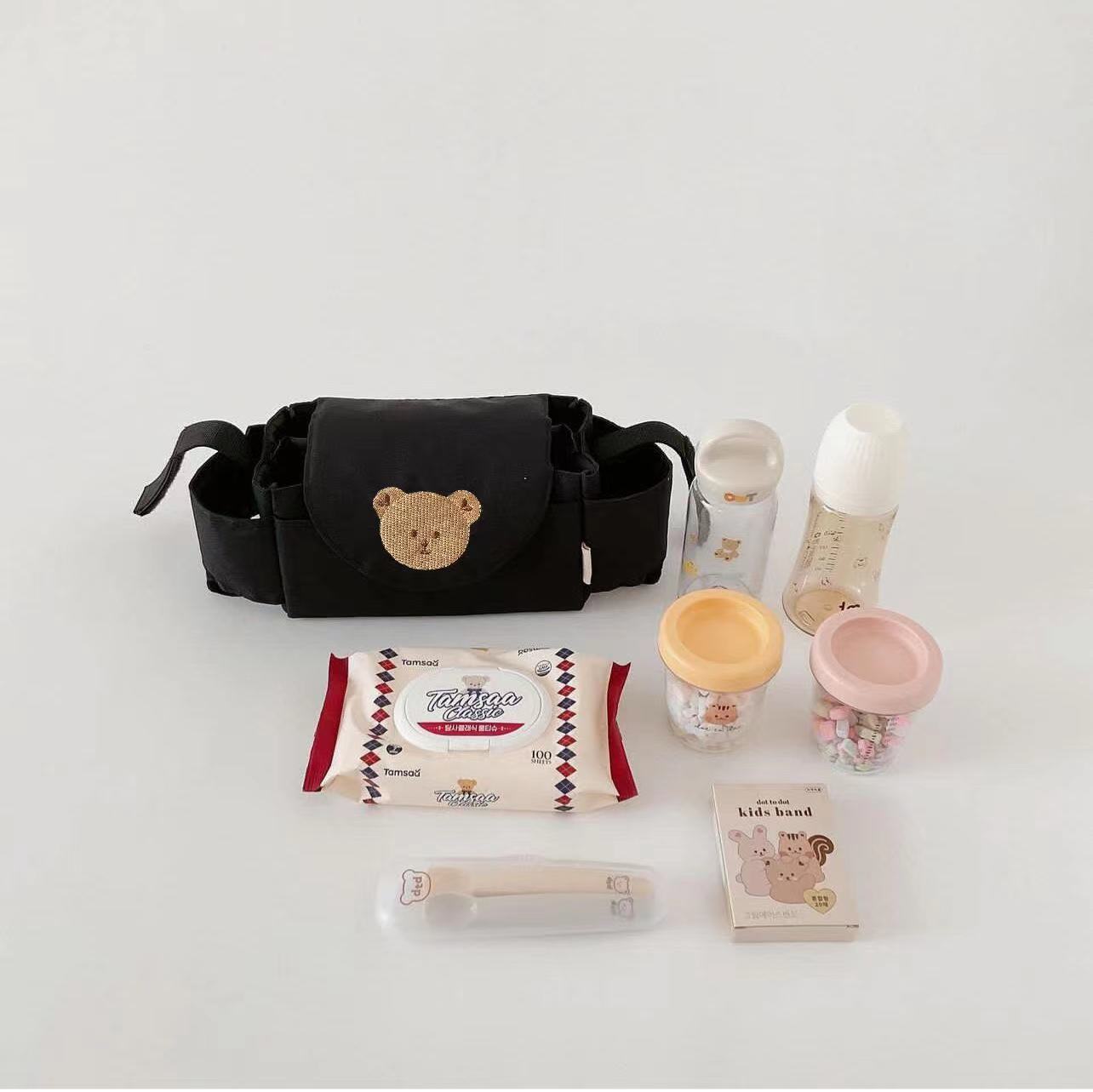 Portable Baby Stroller Organizer For Carriages Newborn Trolley Travel Bag With Cup Holder 5