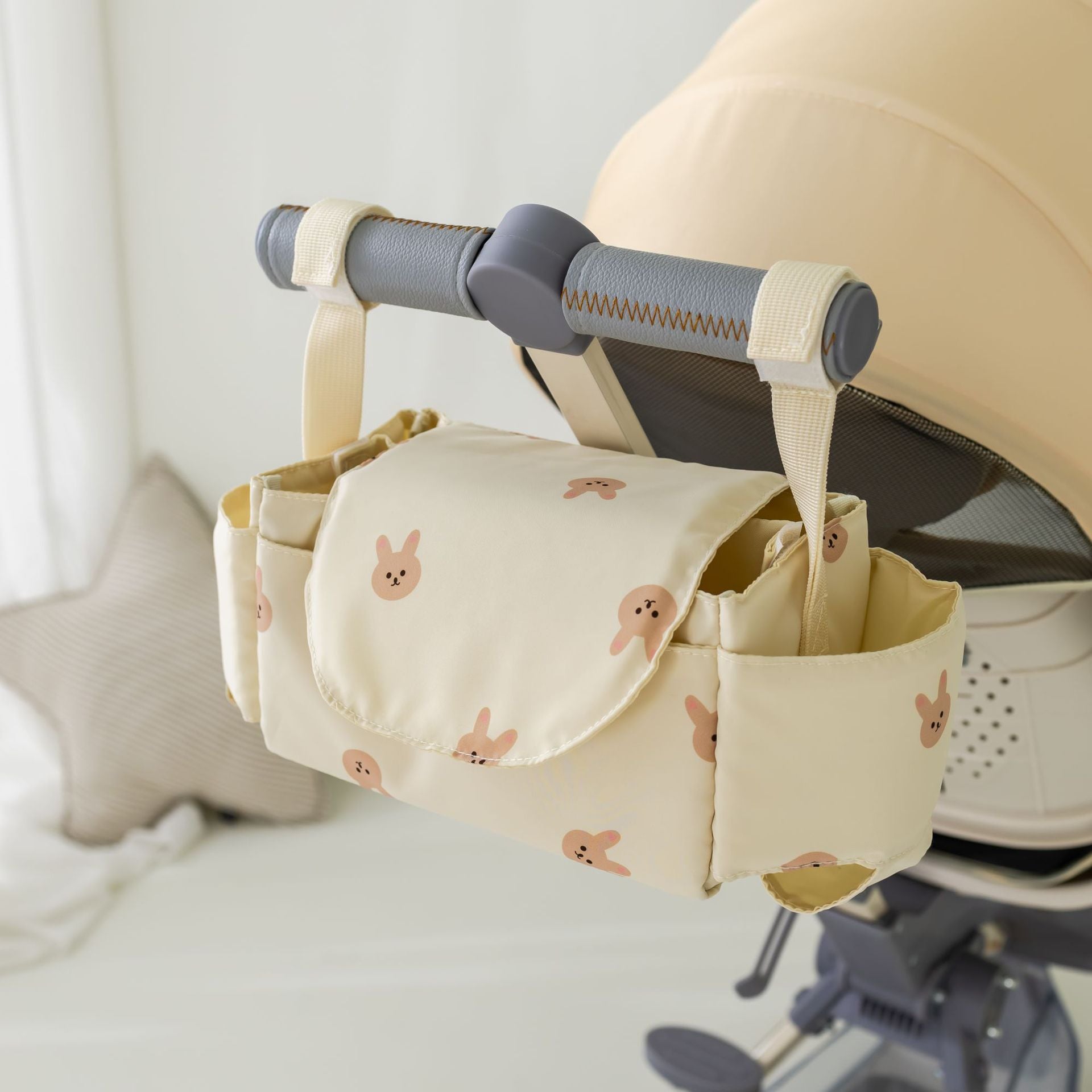 Portable Baby Stroller Organizer For Carriages Newborn Trolley Travel Bag With Cup Holder 10