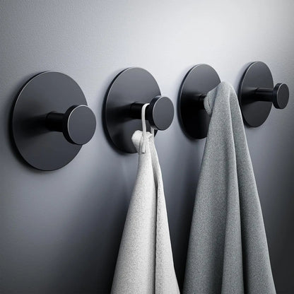 Wall Mount Towel Hooks Extra Sticky Stainless Steel Coat Rack Rustproof Holder for Kitchen Bathroom
