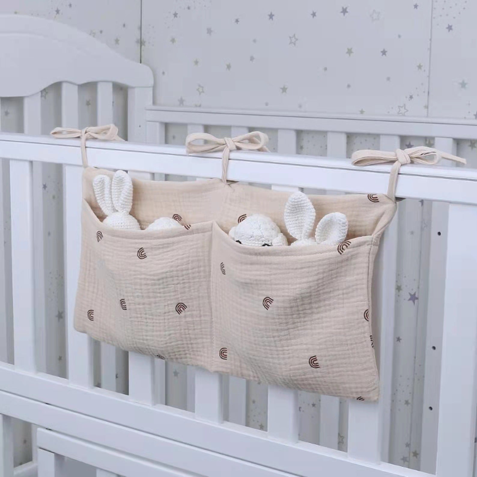 Multifunctional Newborn Bed Headboard, Portable Baby Crib Storage Bag, Diaper Bag for Kids Baby Items