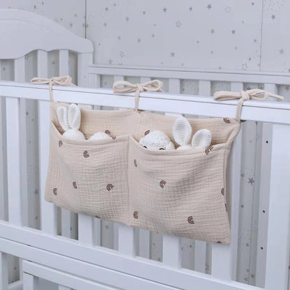 Multifunctional Newborn Bed Headboard, Portable Baby Crib Storage Bag, Diaper Bag for Kids Baby Items