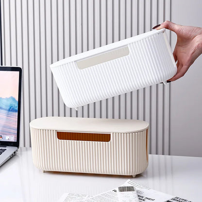 Desktop Cable Organizer Box Power Strip Storage Box Home Wire Management Cable Organizer 6