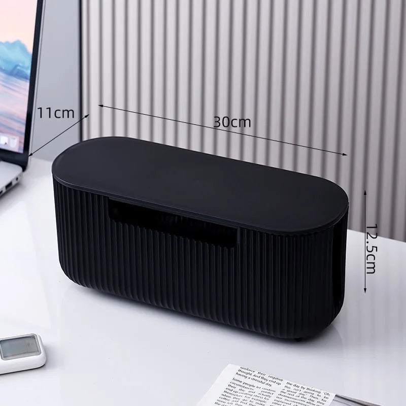 Desktop Cable Organizer Box Power Strip Storage Box Home Wire Management Cable Organizer 2