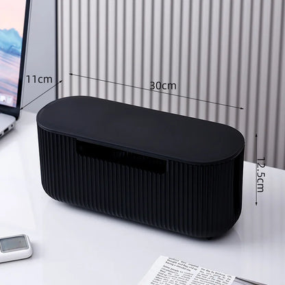 Desktop Cable Organizer Box Power Strip Storage Box Home Wire Management Cable Organizer 2