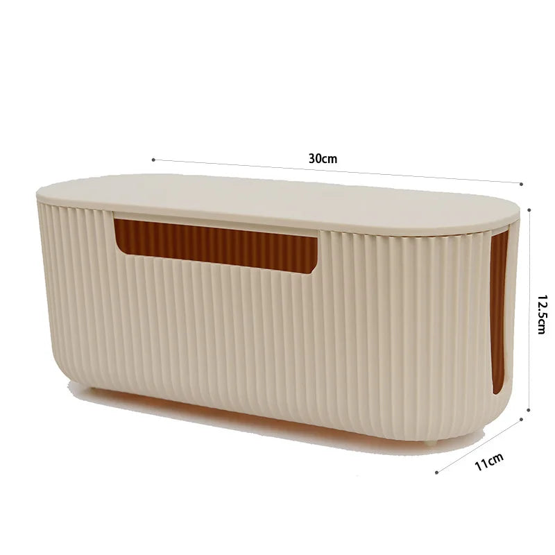 Desktop Cable Organizer Box Power Strip Storage Box Home Wire Management Cable Organizer 3