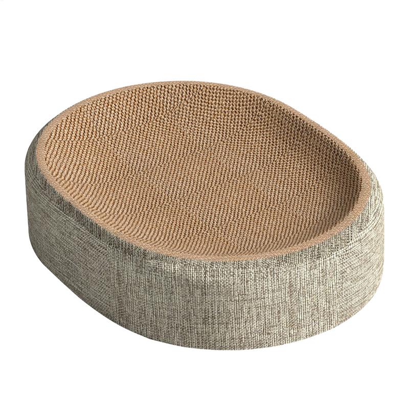 Sisal Scratching Cat Bed, Oval Shape Scratch Pad, Multifunctional Pet Sleeping Mat for Cats