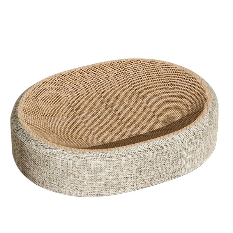 Sisal Scratching Cat Bed, Oval Shape Scratch Pad, Multifunctional Pet Sleeping Mat for Cats