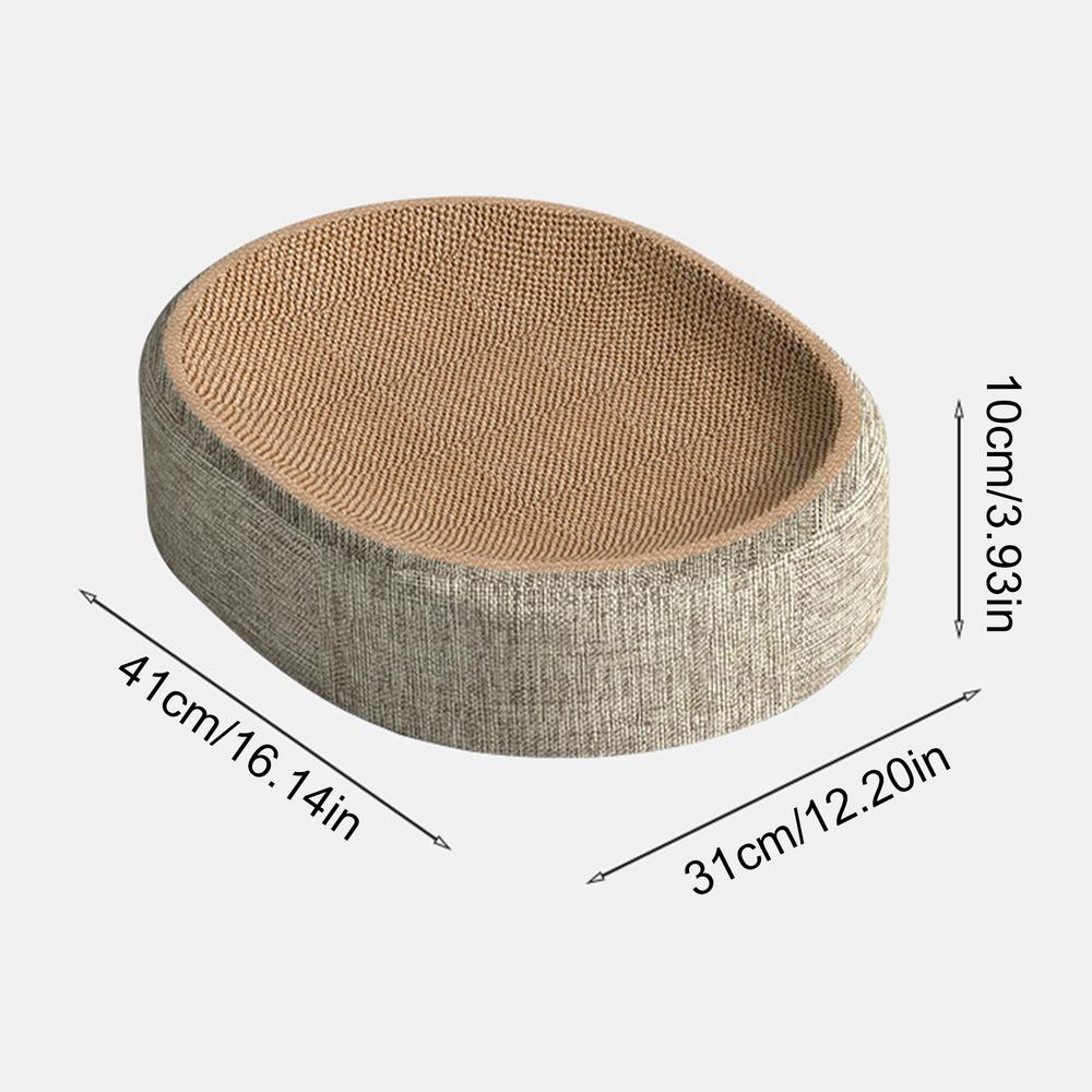 Sisal Scratching Cat Bed, Oval Shape Scratch Pad, Multifunctional Pet Sleeping Mat for Cats