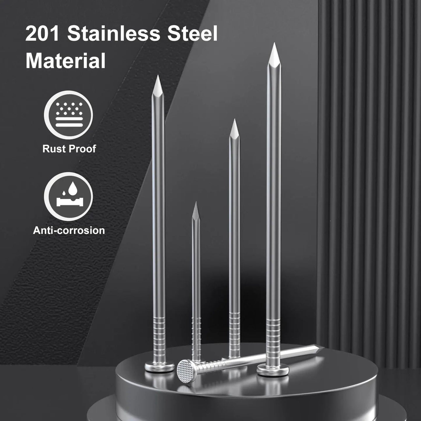Premium Steel RoundHead Tacks For Jewelry Box Hinges  280Piece Set 1