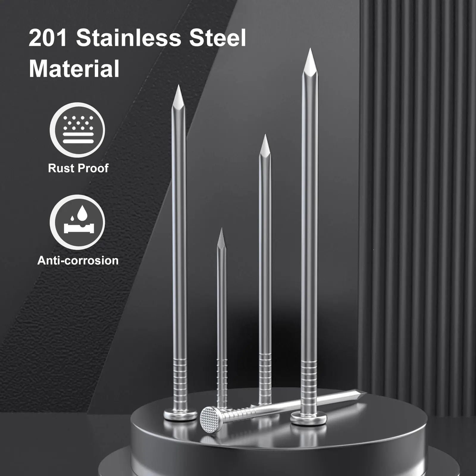 Premium Steel RoundHead Tacks For Jewelry Box Hinges  280Piece Set 1