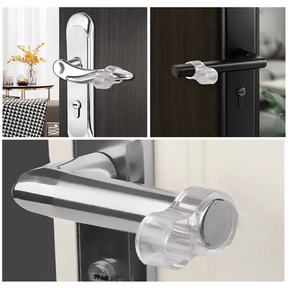 Handles Door Stopper Transparent Wall Protection Silicone Gel Furniture Protector 2