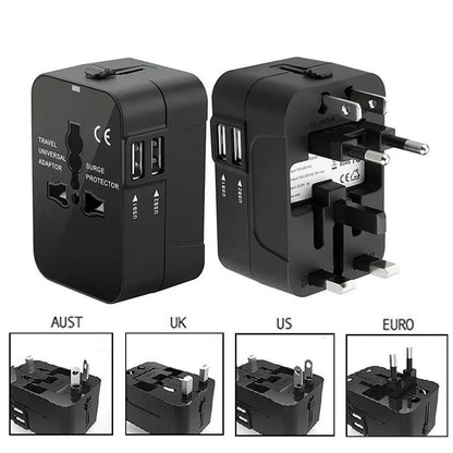 Universal Travel Adapter With Dual USB Ports For EU UK US And AU Outlets 6