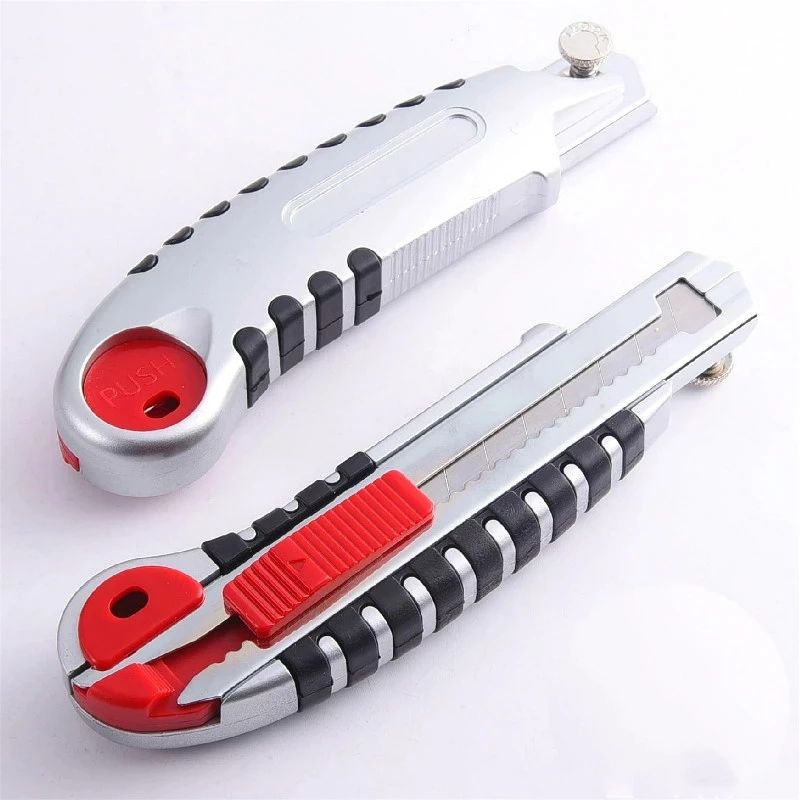 PrecisionPro Retractable Stainless Steel Utility Knife  Includes 5 Extra Blades 2