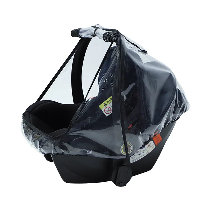 Windproof Baby Safety Seat Rain Cover Transparent EVA Stroller Dust Cover With Mosquito Net For Bab 6