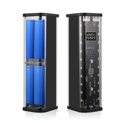 Fast Charging Power Bank Case Transparent USB C Battery Storage Box DIY Shell For Smartphones 6