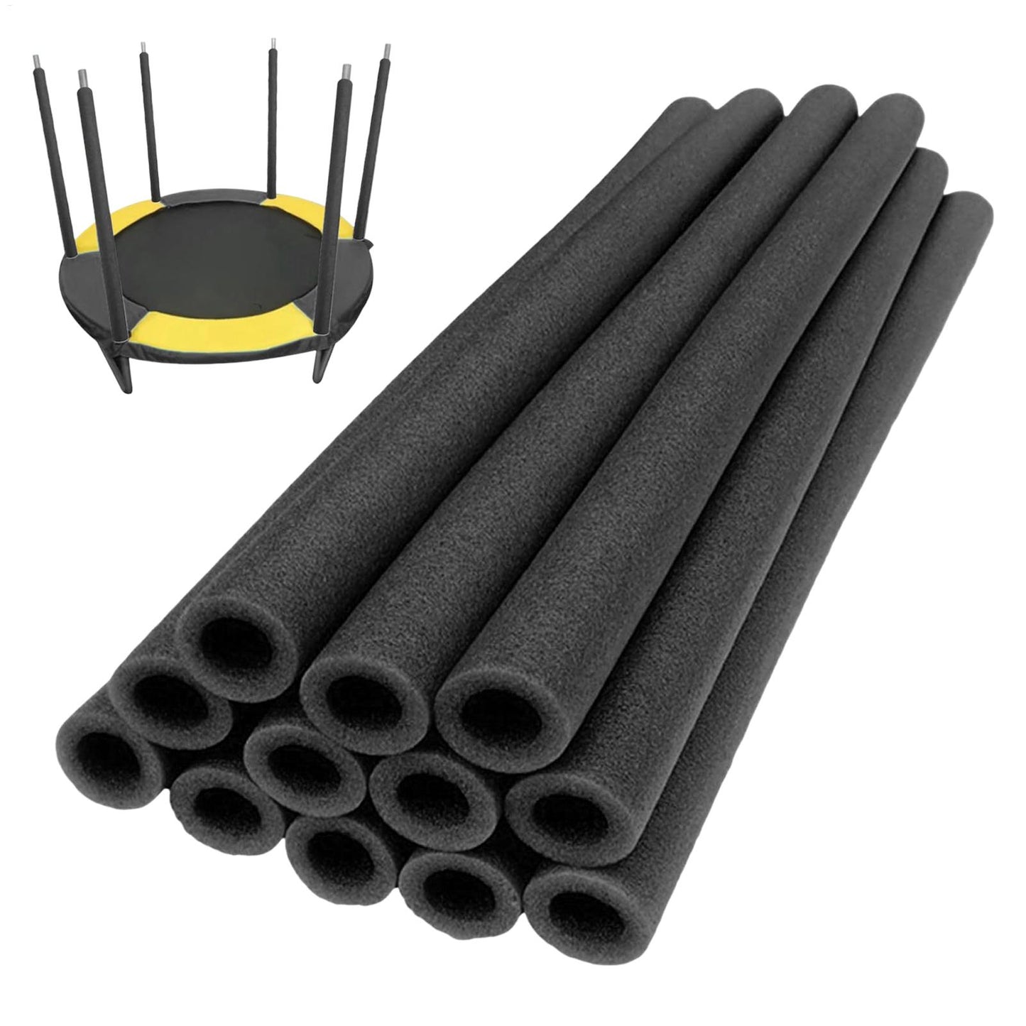 Secure Fit Trampoline Enclosure Protection, Pole Cover Tubes Padding for Indoor Outdoor Use