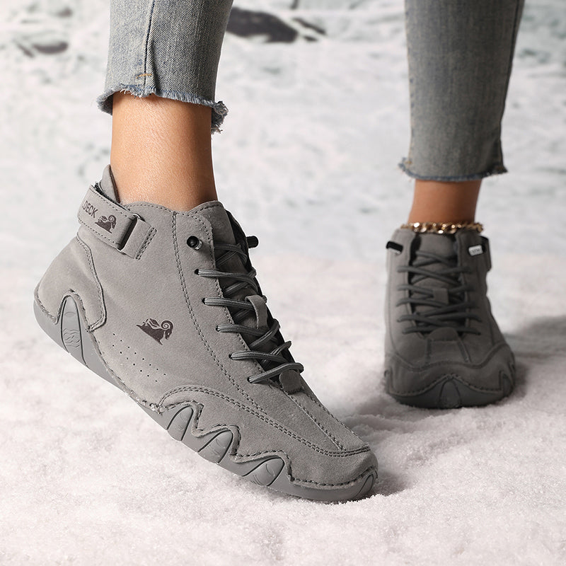 Luxury Winter Boots Waterproof Leather Ankle Boots For Women Comfortable Warm Fur Snow Boot 5