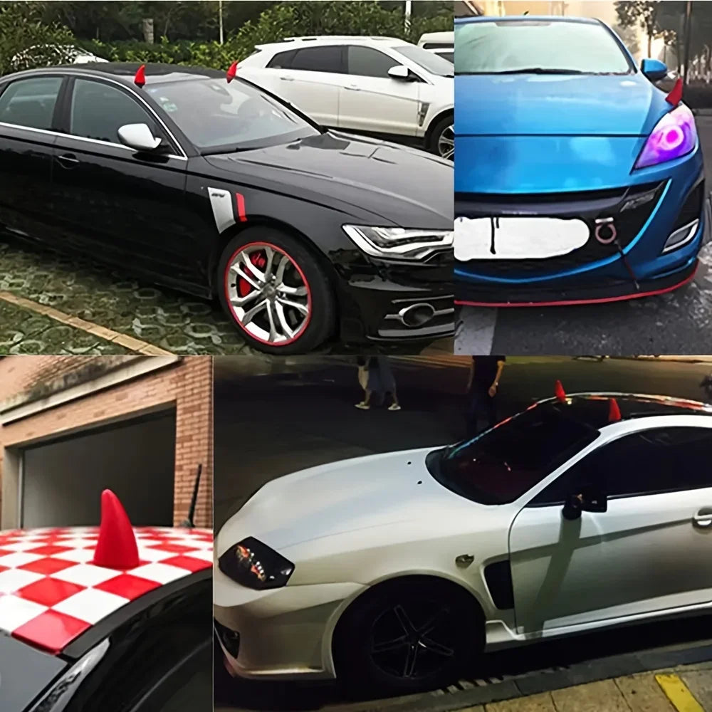 Enhance Vehicle Style With Two Eyecatching Devil Horns Roof Decorations For Cars Tricycles And Four 4