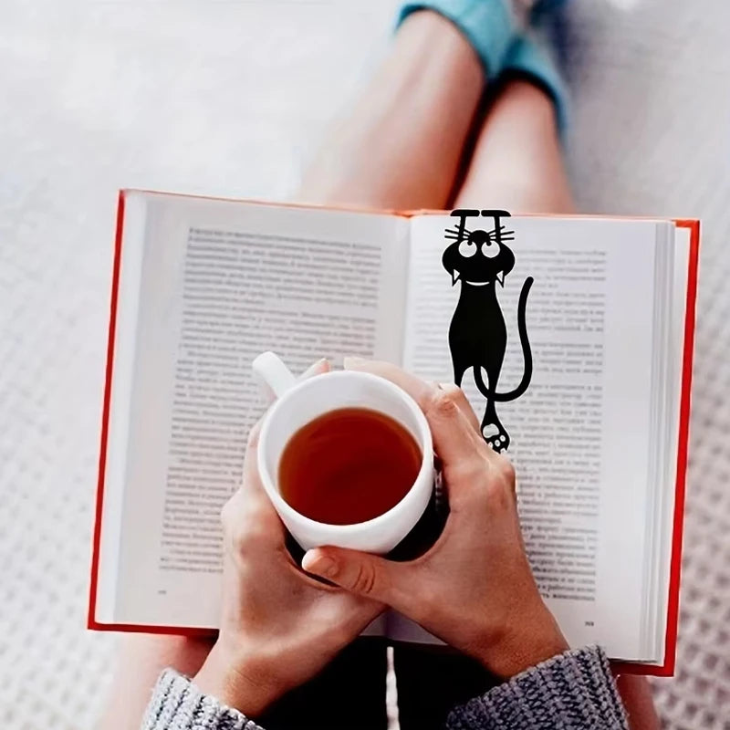 Kawaii Black Cat Bookmarks Plastic Animal Bookmark For Creative Stationery Gifts 5