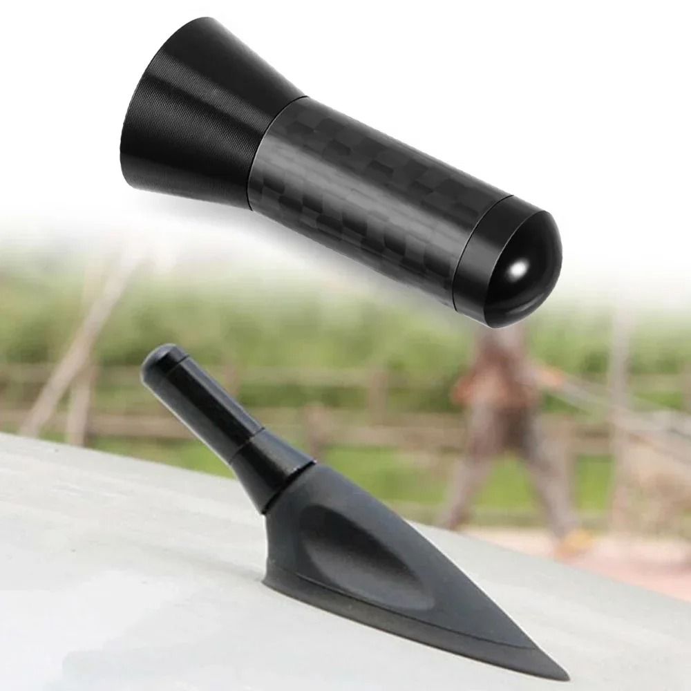 Carbon Fiber Short Car Antenna With Metal Base For Enhanced Signal And Stylish Roof Upgrade 3