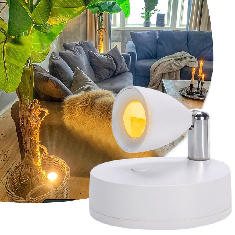 Battery Powered Uplighting Room, Wireless Uplighting For Plants, Rechargeable Accent Spotlights Remote Control