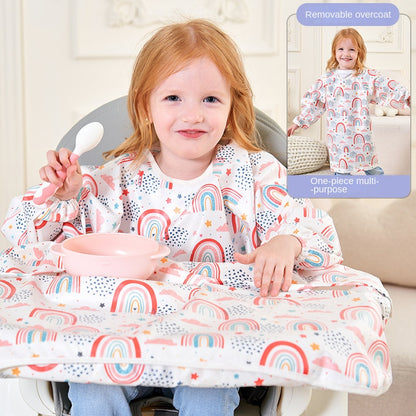 Waterproof Feeding Bib For Baby Boys Girls Infant MessFree Apron Smock Full Coverage Table Bib 6