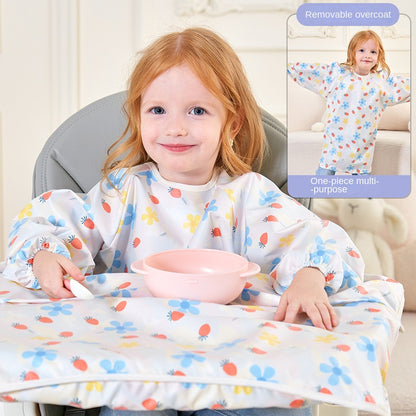 Waterproof Feeding Bib For Baby Boys Girls Infant MessFree Apron Smock Full Coverage Table Bib 10