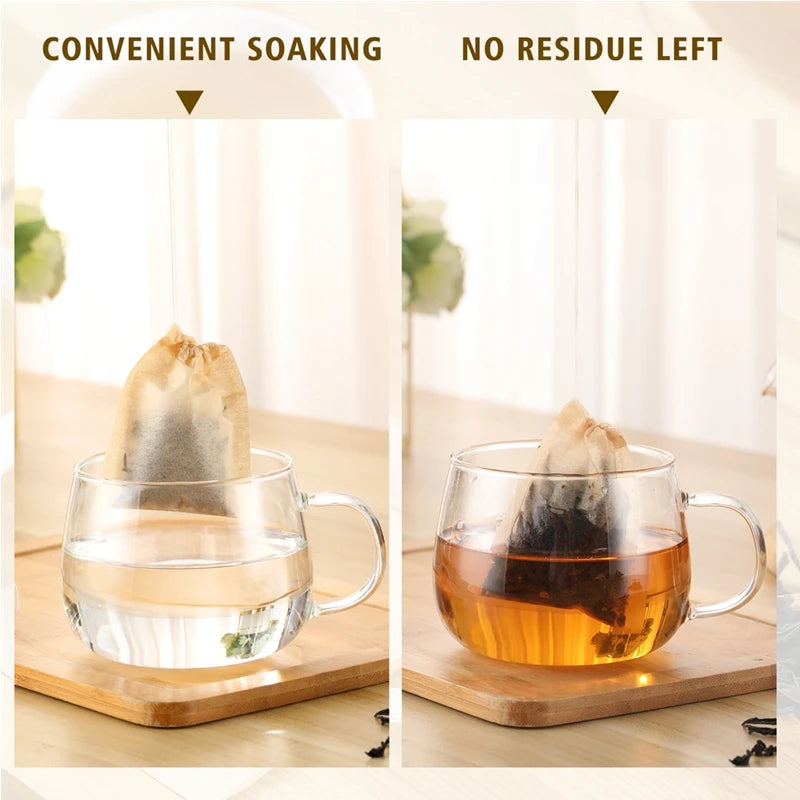 Tea Bags With Drawstring Filter For Coffee Herbal Tea And Powdered Medicine Biodegradable Paper Bag 5