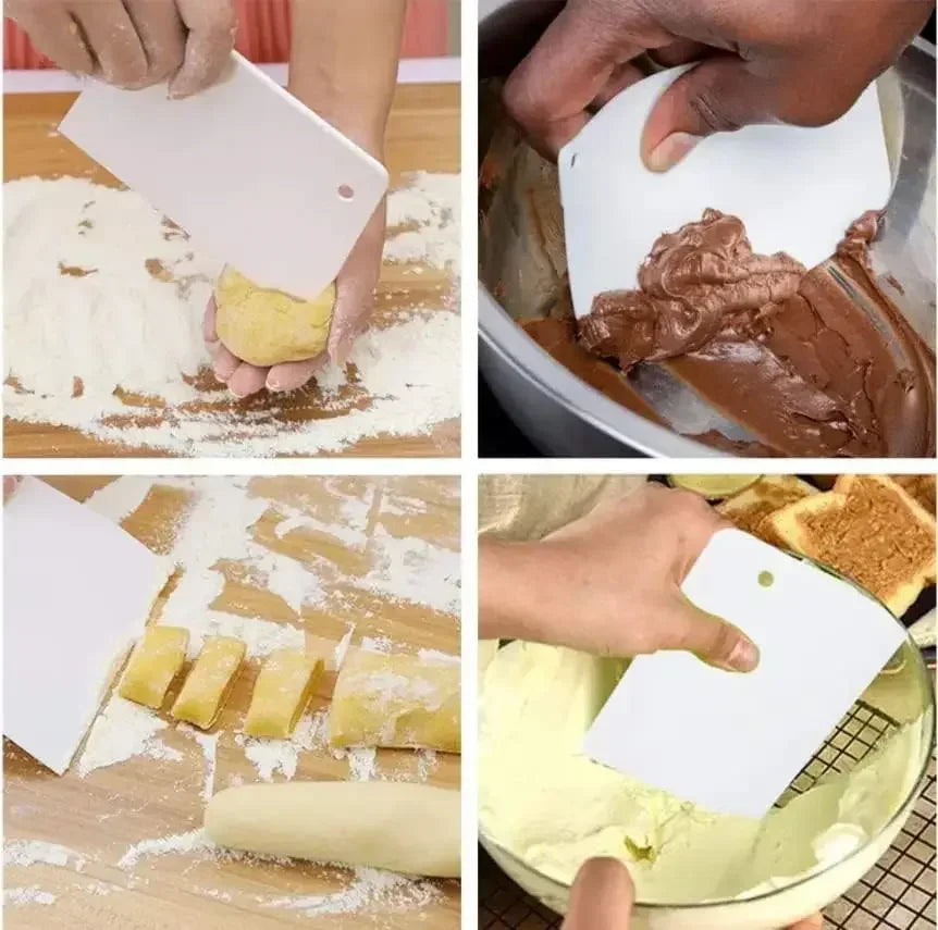 Multipurpose Dough Cutter Bowl Scraper Bread Dough Spatula Fondant Cake Scraper DIY Pastry Tool Kit 3