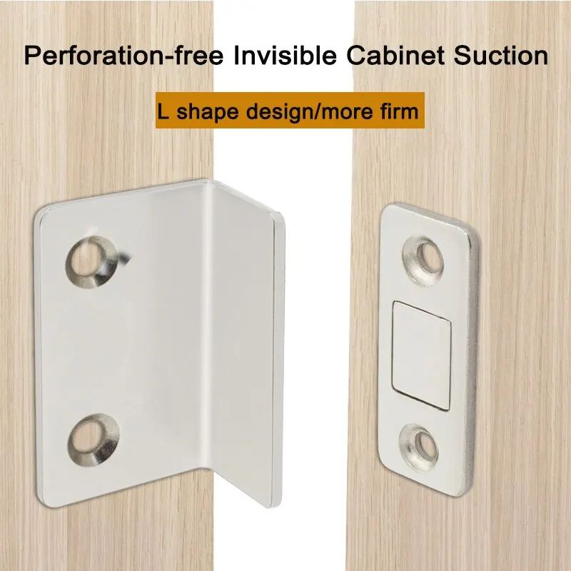 UltraThin Magnetic Latch Door Closer  Invisible Cabinet Catch For Secure Quiet Closure 2