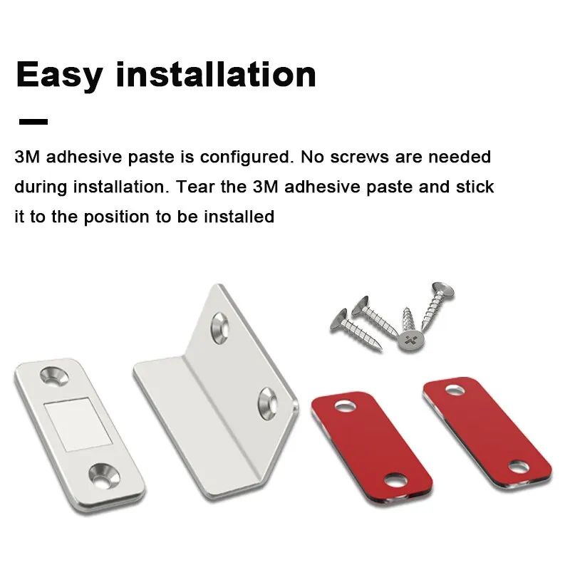 UltraThin Magnetic Latch Door Closer  Invisible Cabinet Catch For Secure Quiet Closure 3