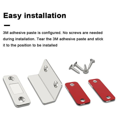 UltraThin Magnetic Latch Door Closer  Invisible Cabinet Catch For Secure Quiet Closure 3