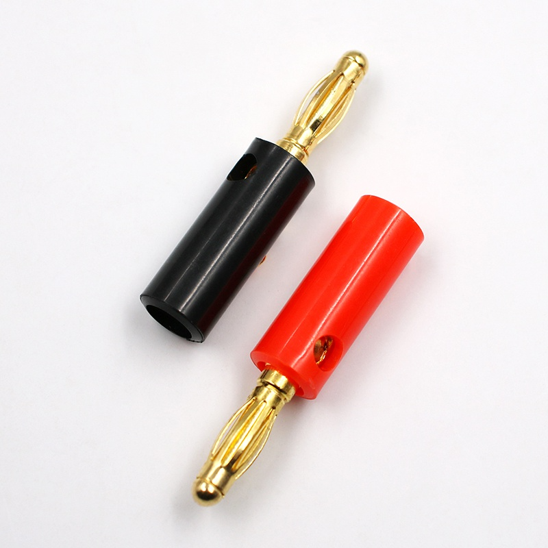 Banana Speaker Plugs Silver 4mm Audio Video Connector Speaker Cable Adapter 4