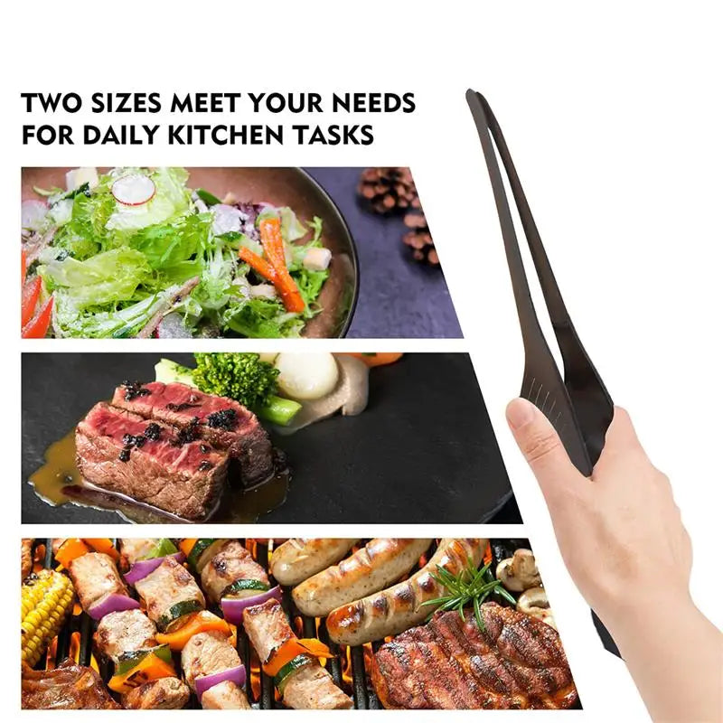 Multifunctional Barbecue Metal Tongs Clamp Antislip Food Clips 3