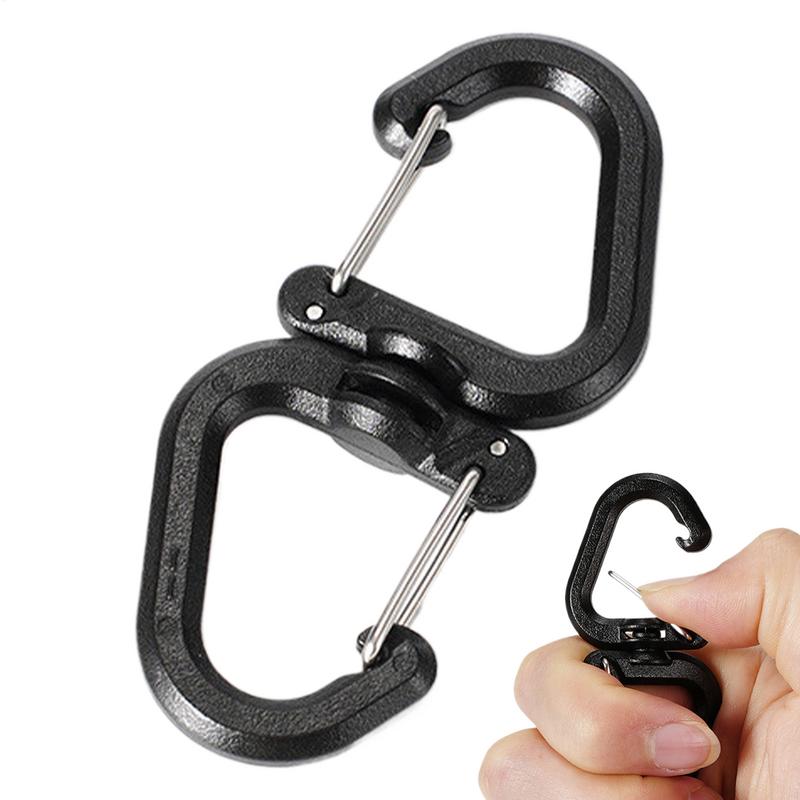 Camping Double Hook Backpacks Carabiner, Swivels, Portable S Chain Hook Buckles Accessory