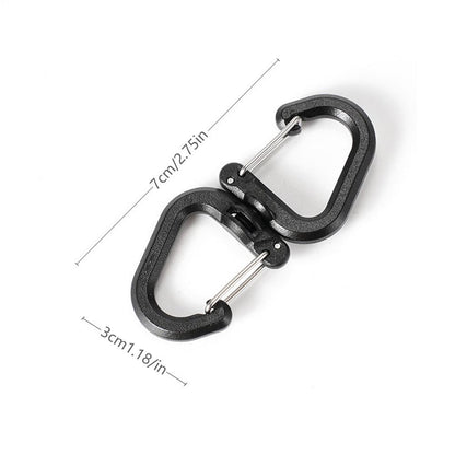 Camping Double Hook Backpacks Carabiner, Swivels, Portable S Chain Hook Buckles Accessory