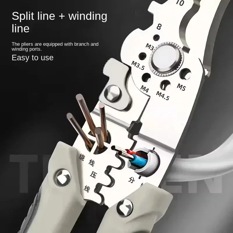 High-Quality Multi Functional Pliers For Electricians, Wire Splitting, Stripping, and Crimping