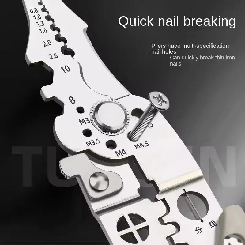 High-Quality Multi Functional Pliers For Electricians, Wire Splitting, Stripping, and Crimping