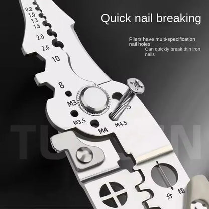 High-Quality Multi Functional Pliers For Electricians, Wire Splitting, Stripping, and Crimping