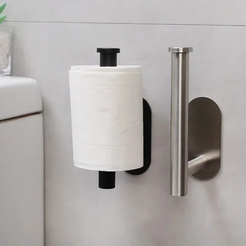Self Adhesive Toilet Paper Holder Gold Stainless Steel Wall Mount Towel Roll Dispenser No Punching  2
