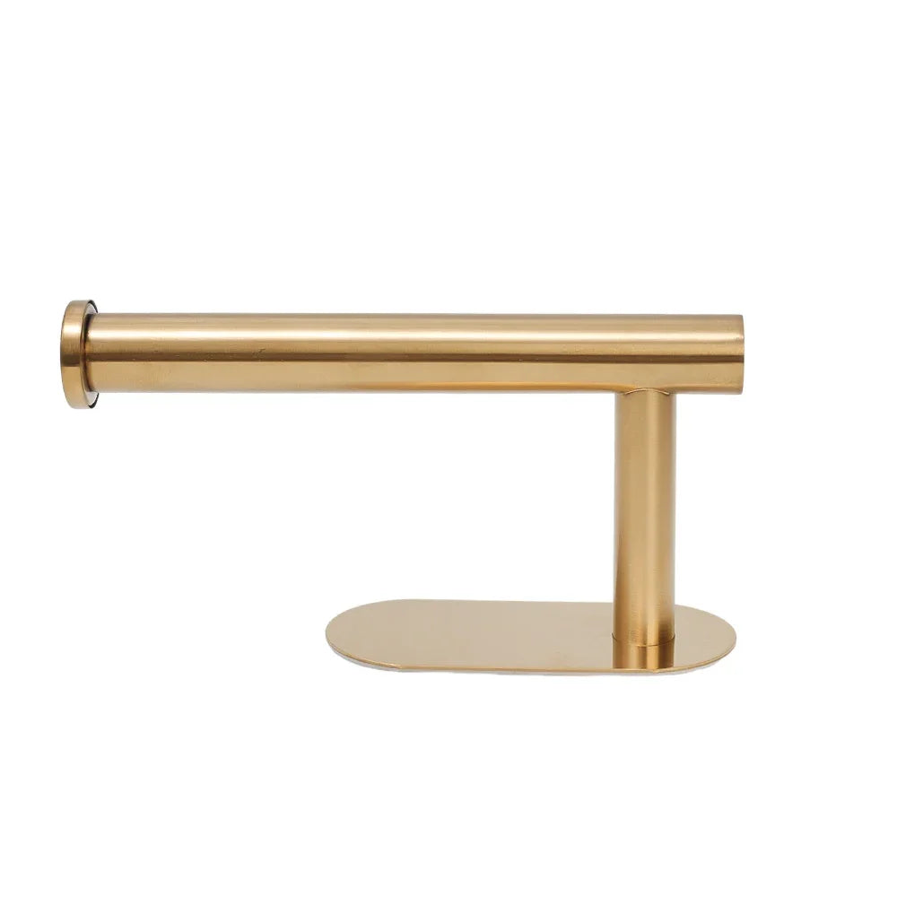 Self Adhesive Toilet Paper Holder Gold Stainless Steel Wall Mount Towel Roll Dispenser No Punching  7