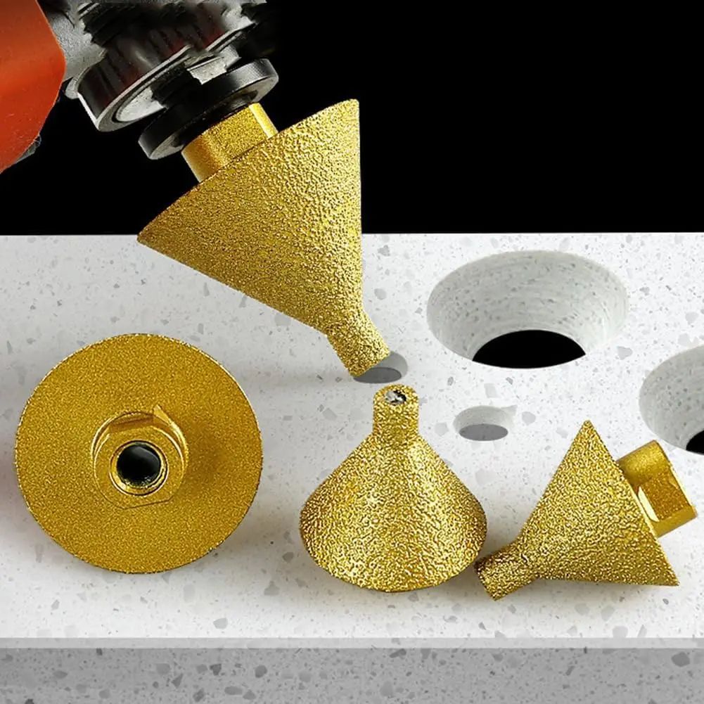 Premium M10 38 Mm Diamond Chamfer Bit  Tile Marble  Concrete Edge Finisher 1