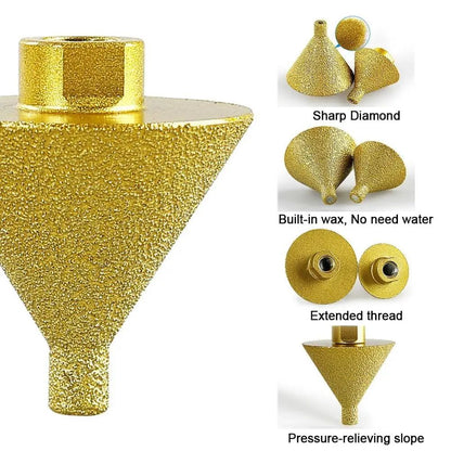 Premium M10 38 Mm Diamond Chamfer Bit  Tile Marble  Concrete Edge Finisher 3