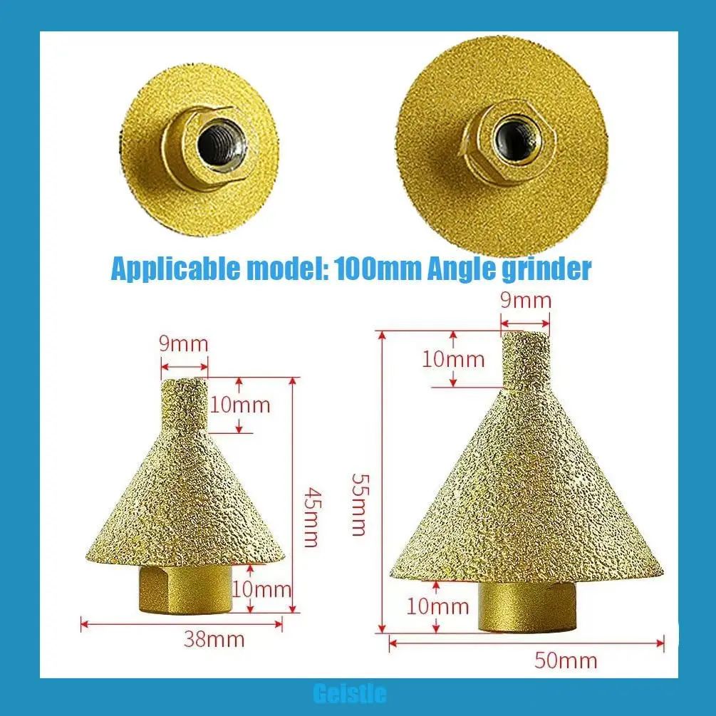 Premium M10 38 Mm Diamond Chamfer Bit  Tile Marble  Concrete Edge Finisher 5