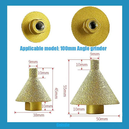 Premium M10 38 Mm Diamond Chamfer Bit  Tile Marble  Concrete Edge Finisher 5