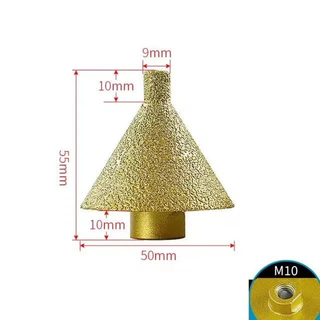 Premium M10 38 Mm Diamond Chamfer Bit  Tile Marble  Concrete Edge Finisher 7