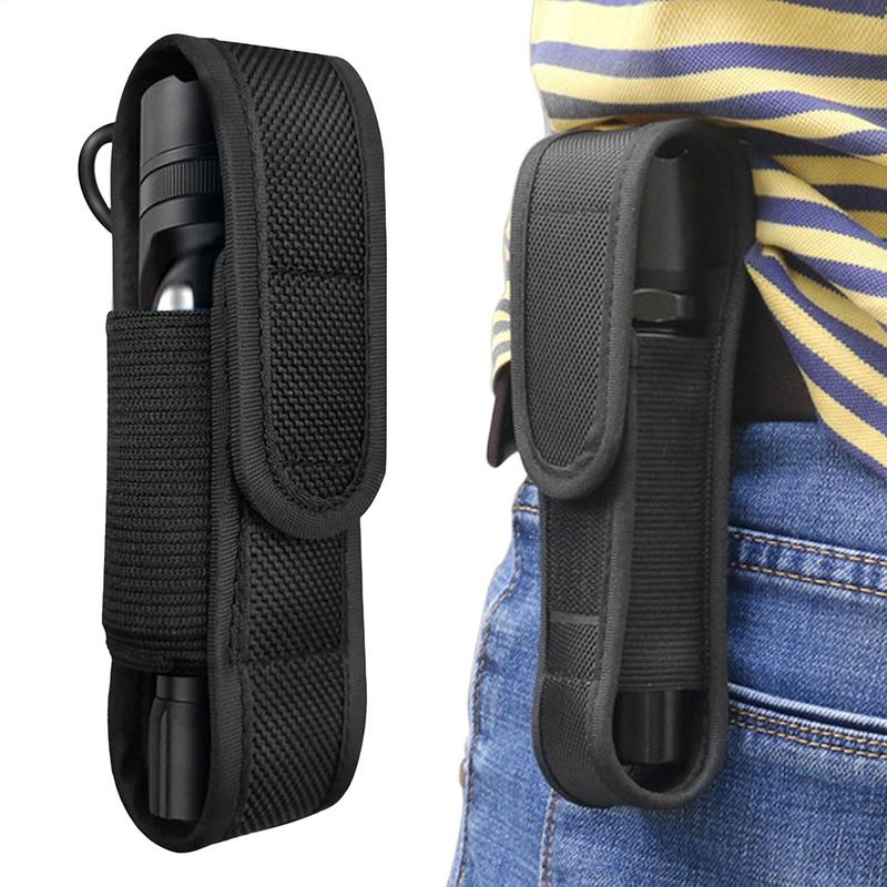 Nylon Flashlight Cover Case for Hunting, LED Torch Pouch, Outdoor Hiking Protection